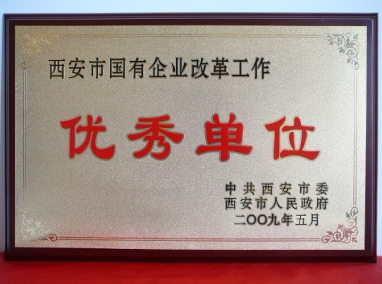 2009年5月，被西安市委、市政府評為西安市國企業(yè)改革工作優(yōu)秀單位
